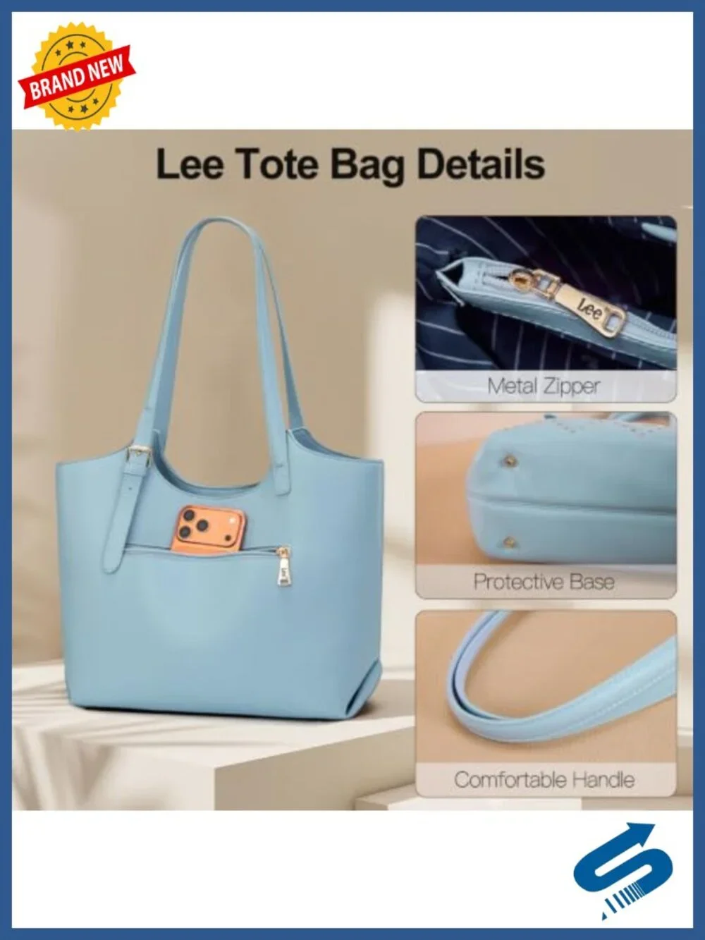 Large Tote Bag Women Work Shoulder Handbag Vegan Leather Nurse Teacher 15